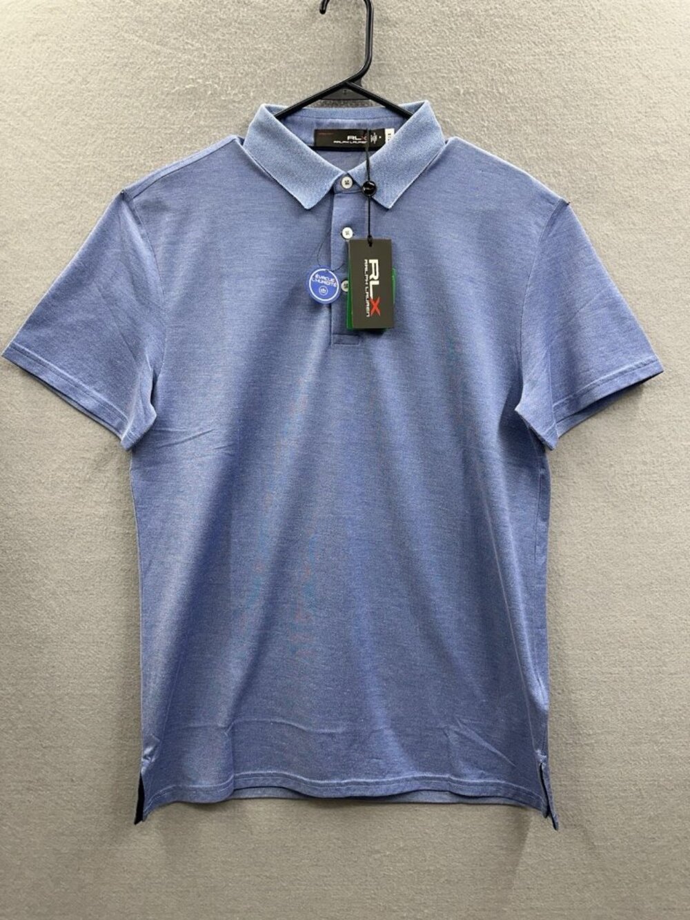 NWT RLX Ralph Lauren Men's M Pro Fit Blue Wicking Golf Polo Shirt